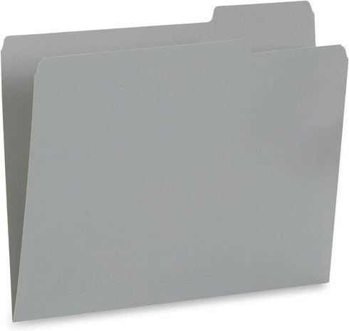 Blue Summit Supplies 100 Grayscale File Folders, Letter Size, 1/3 Cut Tab, Modern Gray, Black, White