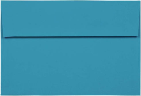 JAM PAPER A8 Colored Invitation Envelopes, 5 1/2 x 8 1/8, Blue Recycled, 50/Pack