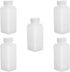 5Pcs 4.06oz Plastic Bottles Lab Chemical Reagent Bottles 25ml Small Mouth Liquid Solid Square Bottles Sample Storage Container Sealing Storage Bottles with White Cap 4.13x1.57in(HxW) by Aicosineg