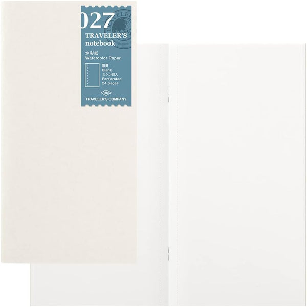Traveler's Notebook Refill, Watercolor Paper, Regular Size, 2-Pack, 14401006