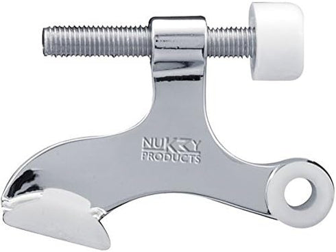 Nuk3y Heavy Duty Adjustable Door Stop (6 Pack, Chrome)