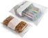Reclosable Zip Poly Bags White Block - 3 x 5 W (100 Bags) 4 Mil Clear Plastic with Resealable Lock Seal
