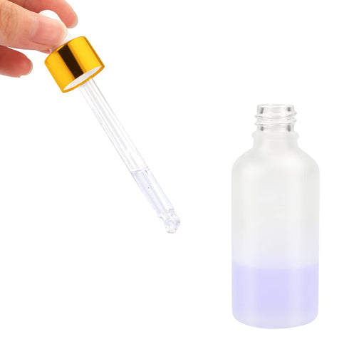 6 Pack Dropper Bottle for Essential Oils, 15ml Empty Liquid Holder with Glass Eye Dropper and Golden Caps