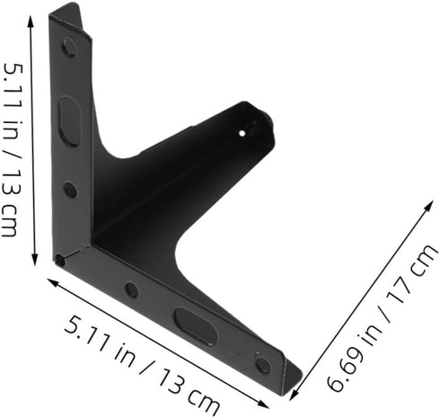 FUTUREORYY 4pcs 17cm Black Metal Triangle Furniture Legs Coffee Table Legs Sofa Support Cabinet Replacement Parts