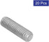 uxcell M6 x 25mm Fully Threaded 304 Stainless Steel Rod Bar Studs, Silver Tone, 20 Pcs