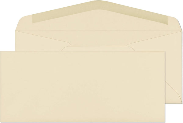 EnDoc #10 Colored Pastel Envelopes - 80 Pack - Pastel Cream Color for Offices and Mailings 4 1/8 x 9 1/2 Inches