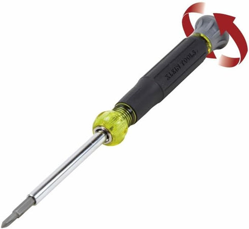 32581 4-in-1 Set 2 2 Klein Tools Electronics Screwdriver with Slotted, Phillips Precision Machined Bits, Ideal