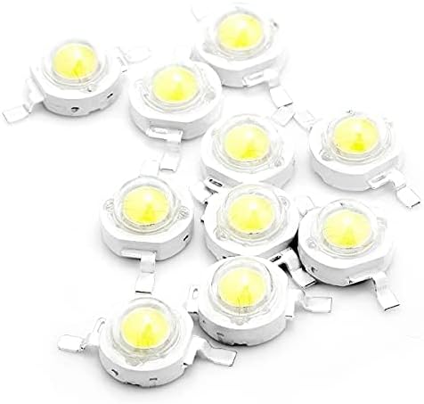 CHANZON 10 pcs High Power Led Chip 3W White (6000K - 6500K