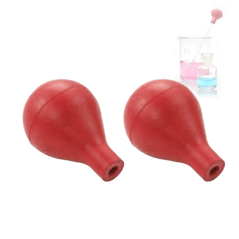 15ml Lab Pipet Rubber Bulb, Suction Ball Pipette Dropper for 5 to 20ml Pipettes, 2 Pcs (Red)