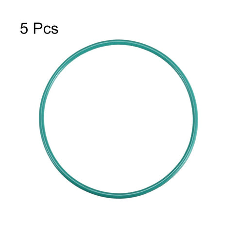 uxcell Fluorine Rubber O-Rings, 73mm OD 68.2mm ID 2.4mm Width FKM Seal Gasket for Machinery Plumbing, Green, Pack of 5