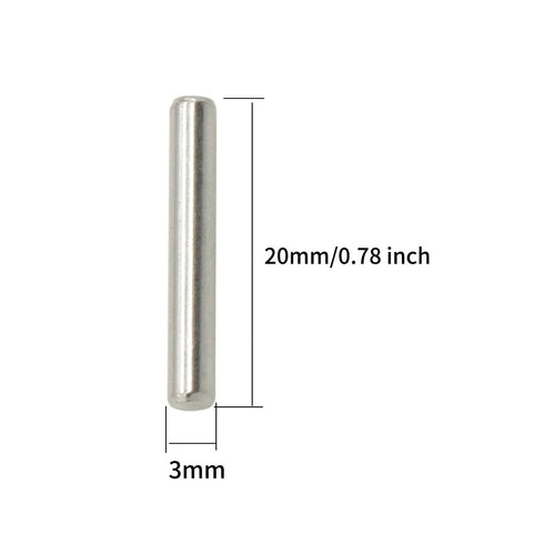 60 Pieces Stainless Steel Dowel Pin Fastener for Shelf Replacement Accessories (m3 x20mm) - Shelves Dowel Pin Hardware
