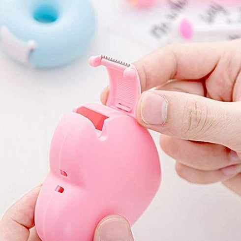 Candy Color Tape Dispenser, Cute Roll Tape Organizer for Desk, Home, Office Supplies, 2Pcs Heart