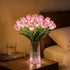 Radiant Romantic Tulip Light, 15-Pack Twinkling Tree Tulips Lamp, Never-Fade Artificial Tulips,