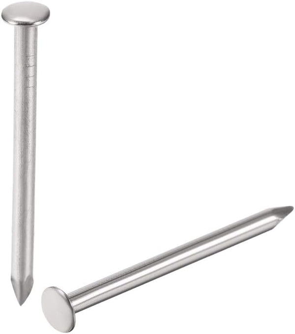 uxcell Small Tiny Hardware Nails Carbon Steel 1.4X19mm(DxL) for DIY Decorative Wooden Boxes Accessories, Silver Tone