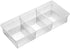 Desk Drawer Organizer Tray with Adjustable Dividers, Set of 4 (2 Large + 2 Small) for Makeup, Pens, Flatware