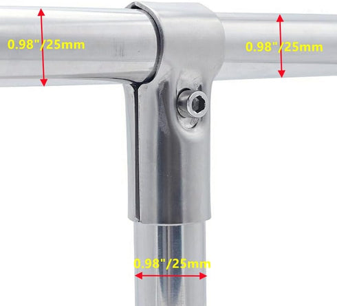 6 Sets of Panel T Clamps - Fine Pipe Connector Clamps for "T" Clamps into Pipe Fence Reinforcement