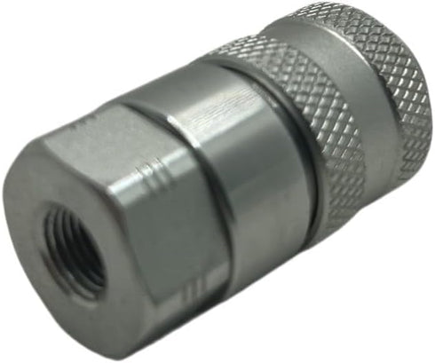 PD222 Series Quick Coupler with Female Pipe Thread, 1/8" Body Size, 1/8"-27 NPTF, 1.8" Length