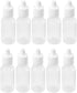10PCS Plastic Squeezable Dropper Bottles, Empty White Clear Liquid Bottle with Cap, 5ML/15ML