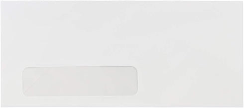 JAM PAPER #10 Business Commercial Window Envelopes - 50/Pack - 4 1/8 x 9 1/2 - White