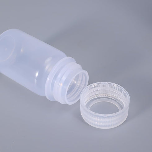 2 oz Wide Mouth Lab Reagent Bottle, Clear PP Leak-Proof Chemical Container, 5 Pcs