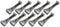 Quick Screw 6" Aluminum Hidden Rain Gutter Bracket Hook Clip with Pre-Inserted 3" Long " Hex Head Screw