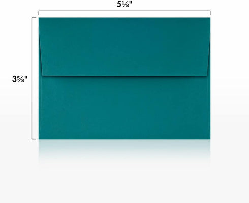 Envelopes Store 4 Bar A1 Invitation Envelopes | Peel & Press | 3 5/8" x 5 1/8" | Teal | 80lb. Text | 50 Qty
