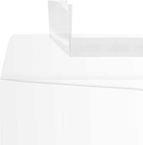 LUXPaper 9 x 12 Open End Envelopes, Peel & Press, White, 80lb. Text, 100% Recycled, 50 Qty