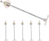 Cabilock 6pcs Iron Cabinet Hinges with Cupboard Support Hinge Parts for Bedside