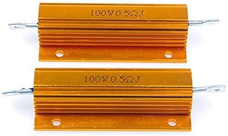 Wirewound Resistors 100W 0.5 Ohm Aluminum Clad, 2pcs Heatsink Resistors