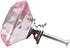 WenRan 40mm K9 Pink Diamond Crystal Pull Handle Simple Bedside Cabinet Closet Drawer
