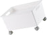Cyrank 4 Rolling Crate, Portable Rolling Shopping Cart Movable PP Utility Crate Basket on Rotate Wheels for Clothes