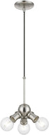 3 (47164-91) Livex Lighting Lansdale Light Pendant in Brushed Nickel