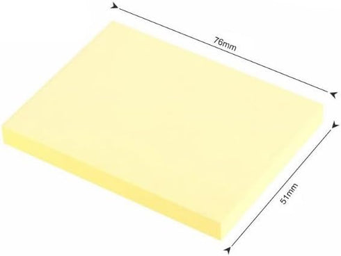 Sticky Notes, 3"x 2" Self-Stick Notes Pads, Easy to Post for Office, School, Home, 4 Pads/Pack, 100 Sheets/Pad,Total 400 sheets (Yellow)
