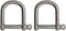 Extreme Max 3006.8225.2 BoatTector Stainless Steel Wide D Shackle - 1/4", 2-Pack