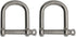Extreme Max 3006.8225.2 BoatTector Stainless Steel Wide D Shackle - 1/4", 2-Pack