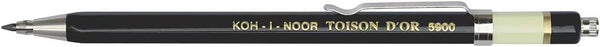 Koh-I-Noor Toison d'Or Lead Holder with Clip, 2mm x 120mm Lead, Black, 1 Each (5900CN1005KK) by Koh-I-Noor