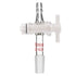 StonyLab Vacuum Flow Control Adapter with PTFE Stopcock, 14/20 Joint and Straight Hose Connection