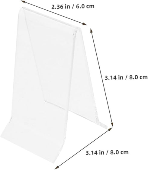 SHINEOFI 8pcs Acrylic Shoe Display Stands Small A-shape Sneaker Shelf Organizer for Retail Store High Heels Sandals