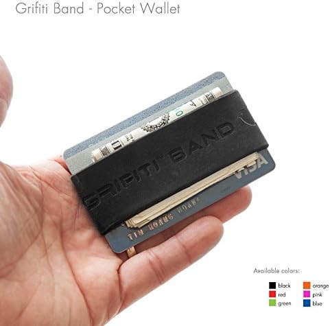 GRIFITI Band Joes Landscape Front Wide Pocket Wallet - Slim Colorful Rubber Silicone Grip Card Holder