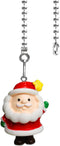 12 inch Ceiling Fan Pull Chain with Father Christmas Charm Pendant, Fan Danglers Chain Extender for Light Decoration