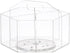 OIF Acrylic Pen Holder, 360-Degree Rotating Pencil Organizer with 6 Compartments for Kids, Office Desk