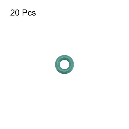 uxcell Fluorine Rubber O-Rings, 4mm OD 2mm ID 1mm Width FKM Seal Gasket for Machinery Plumbing, Green, Pack of 20
