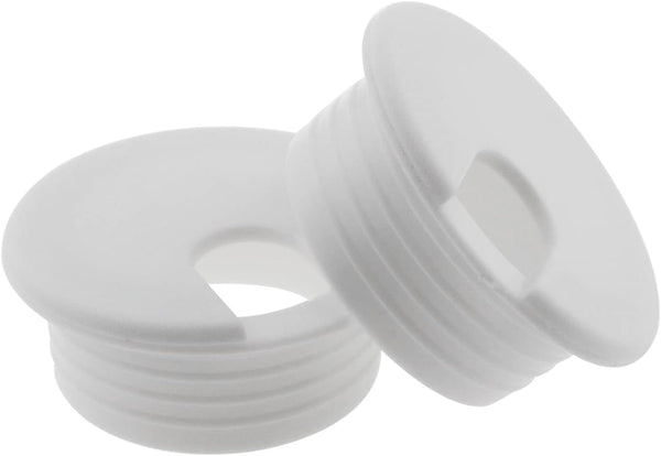 2PCS Desk Grommet, 1-1/2inch / 38mm Wire Cord Cable Hole Cover, Plastic Organizer for Office PC Desk, White