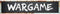 WARGAME Rectangle Chalkboard Look with Chalk Style Font Effect 8" Wide Decal
