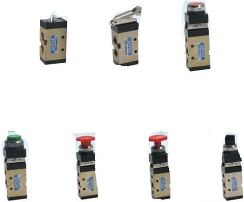 WNDIZPHA 1 Pcs 30mm aperture MSV series 2-position 5-way mechanical valve pneumatic manual