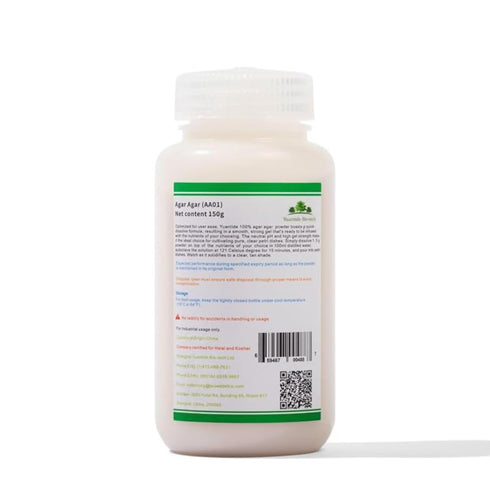 Lab-Grade 100% Agar Agar Powder, 150g / 5oz, Petri Dish Solidifying Agent for Mycology and Scientific Research