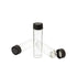 Pack of 100 Glass Vials, Clear with Black Phenolic Screw Caps (4ml)