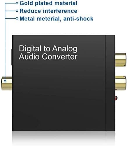 192KHz 3.5mm PS4 DAC Digital to Analog Audio Converter, Optical to RCA Adapter with Coaxial Cable, Toslink Optical