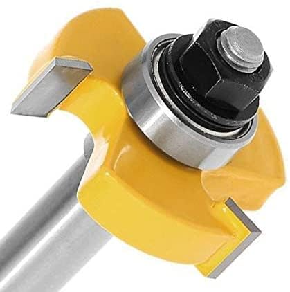 1/4 Inch Set 1-1/4" Shank Adjustable Tongue & Groove Router Bit Stock Woodworking Cutting Milling Tools for Doors