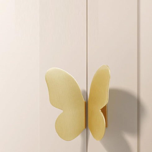 SANCHAKOU 2Pcs/Set Dresser Handles Knobs Bedside Cabinet Brass Butterfly Handle Cabinet Door Cabinet Wardrobe Shoe